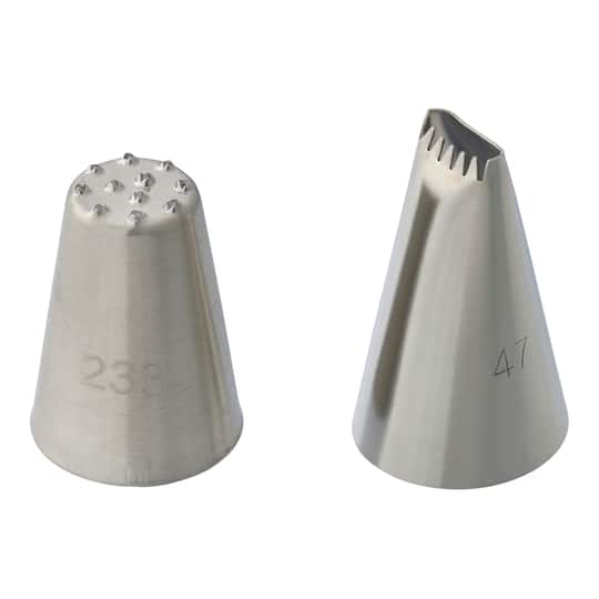 12 Packs: 2 ct. (24 total) No. 47 Basketweave & No. 233 Hair Decorating Tip Set by Celebrate It™